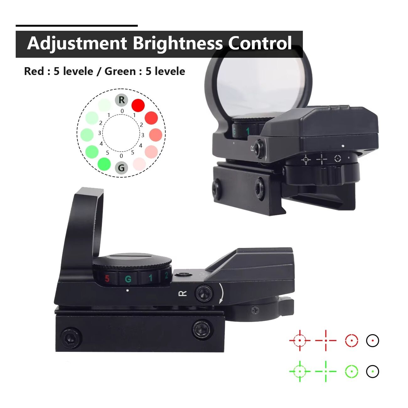 HD101 Tactical 4 Reticle Red Dot Sight - Ảnh 10