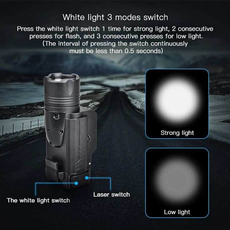 RichFire SFD-060 Pistol Light + Laser (1000Lumen) - Ảnh 13